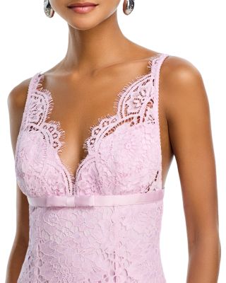 Pink Floral Lace Mini Dress