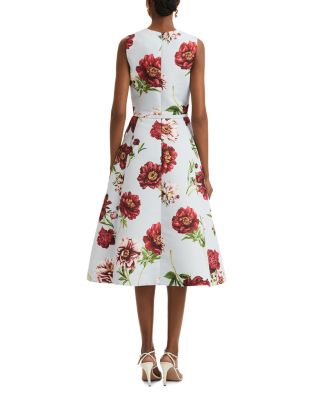  Peony Print Dress