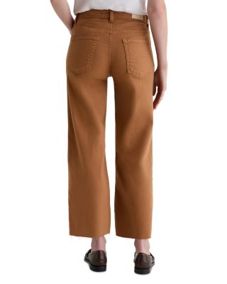 AG Saige High Rise Wide Leg Crop Jeans in Ginger