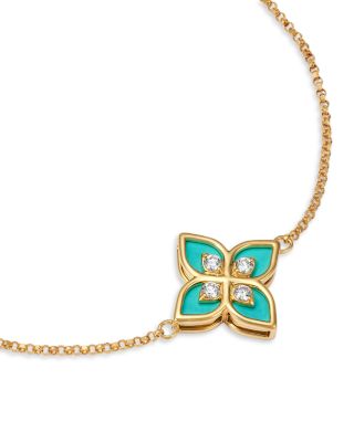 18K Yellow Gold Diamond Ceramic Venetian Princess Bracelet