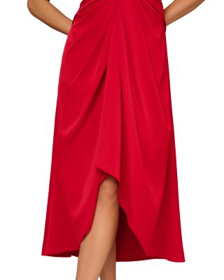 Pleated A Line Midi Dress