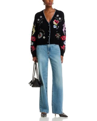 Western Collage Cardigan Sweater