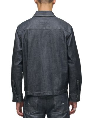 Coated Denim Shirt Jacket