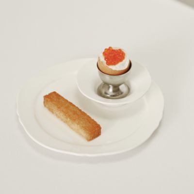 Silhouette White Salad Plate