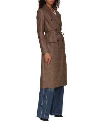 Faux-Ever Leather™ Belted Trench Coat