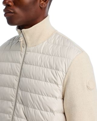 Padded Wool & Cashmere Zip-Up Cardigan