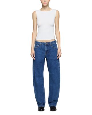 Alida High Rise Bowed Leg Jeans in Lenox