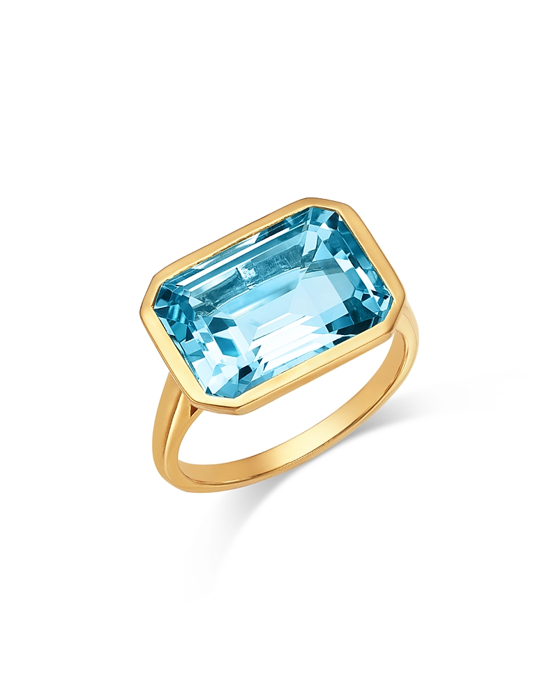 Bloomingdale's Fine Collection Sky Blue Topaz Solitaire Ring in 14K Yellow Gold