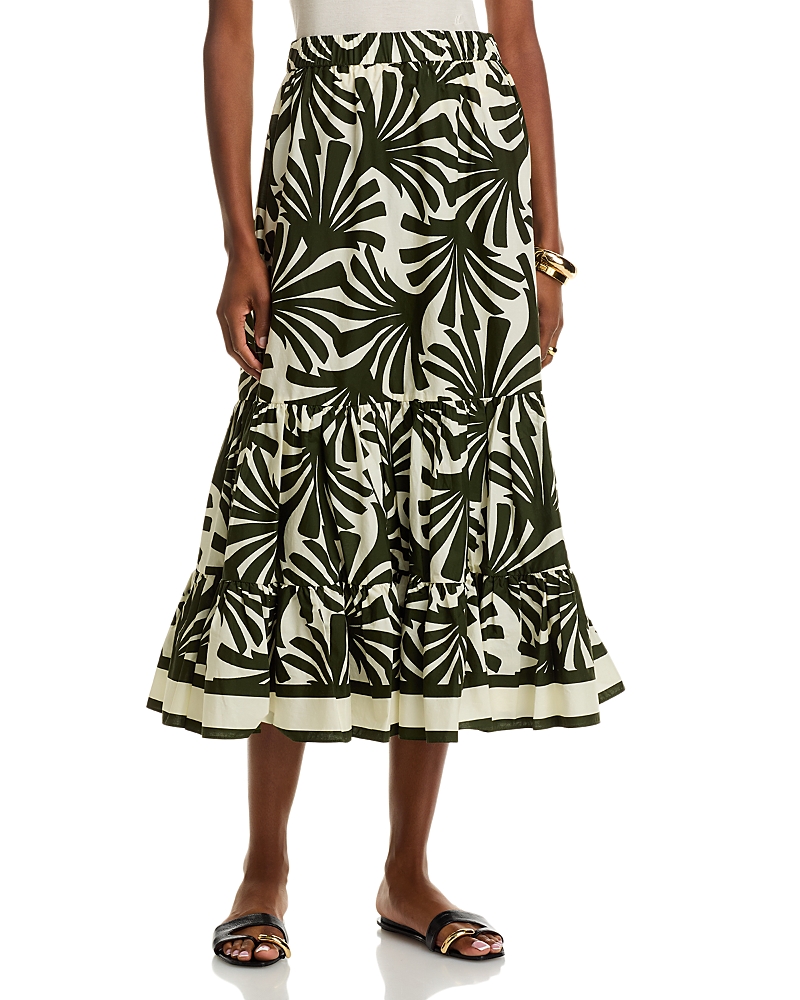 Cara Cara Chase Cotton Midi Skirt In Black