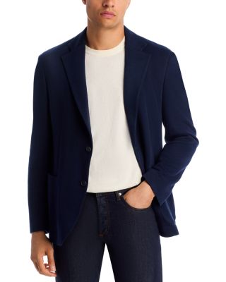 Double Face Jersey Removable Hood Slim Fit Sport Coat