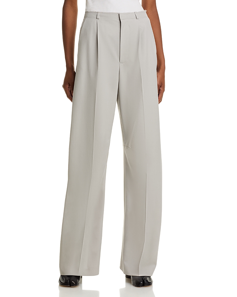 MM6 Maison Margiela Pleated Straight Leg Pants