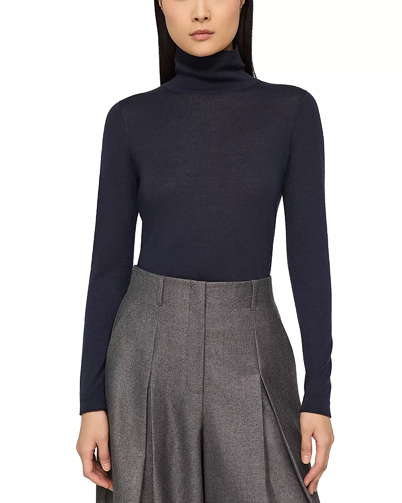Lafayette 148 New York Cashmere Stand Collar Pullover Sweater