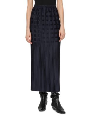 Basketweave Pliss&eacute; Skirt 