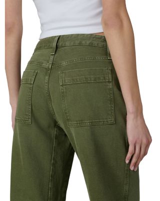The Double Pocket Barrel Jeans in Winter Moss