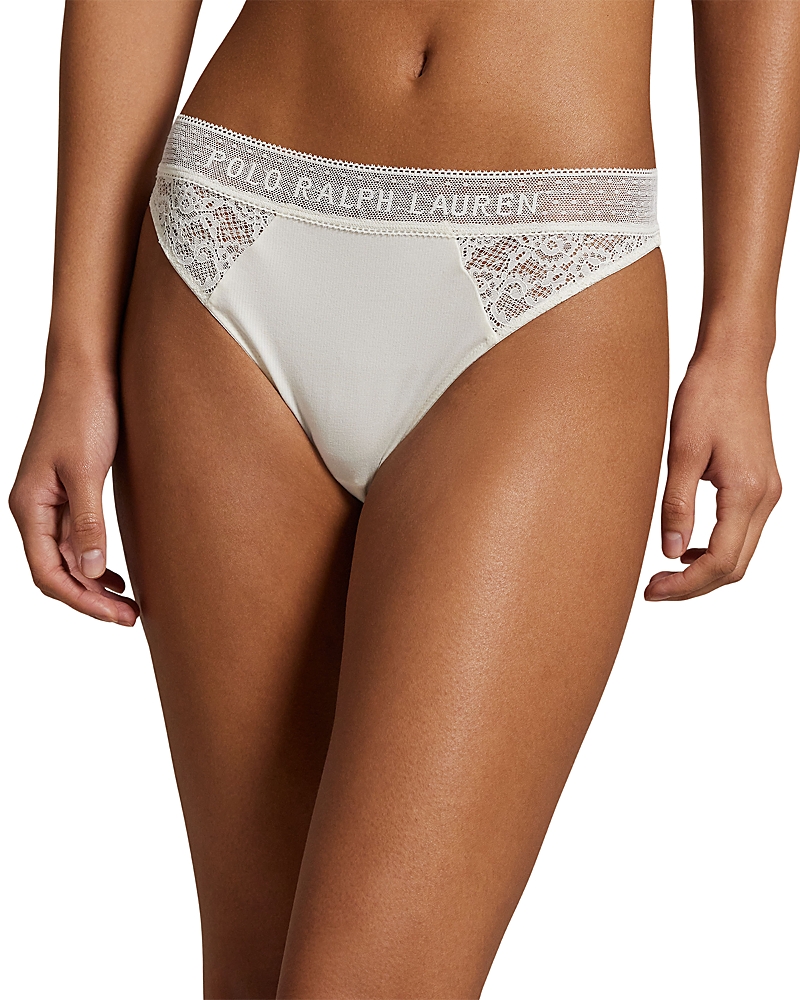 Polo Ralph Lauren Logo Lace Bikini In White