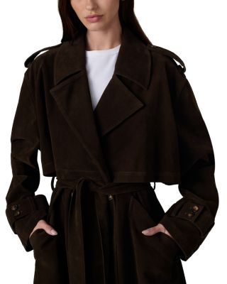 The Elizabeth Faux Suede Trench Coat