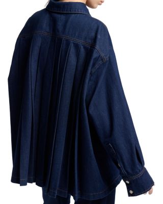 Oversized Fit Pleated Overshirt  