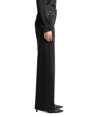 Twisted Lotta Embellished Flare Leg Jeans in Bottomline  