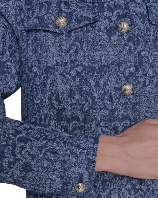 Cropped Motif Jean Jacket