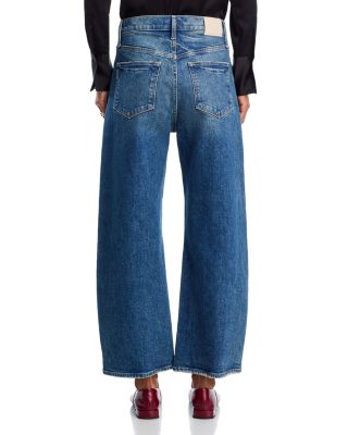 Arellia High Rise Ankle Seamed Barrel Jeans in Stones