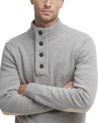 Elbow Patch Mock Neck Sweater