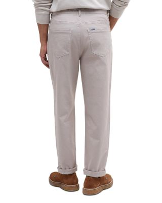 Washed Slim Fit Stretch Twill Trousers