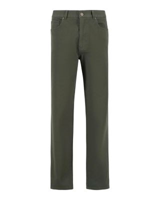 Washed Slim Fit Stretch Twill Trousers