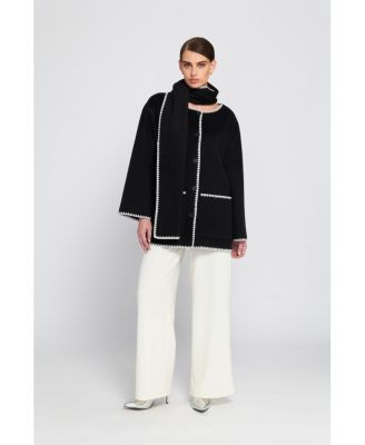 Detachable Scarf Coat