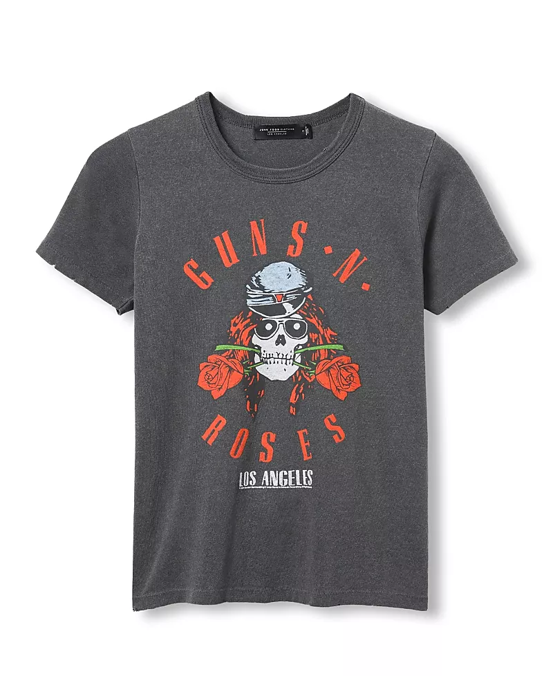 Junk Food Clothing Women's Guns N' Roses Skull Original Tee