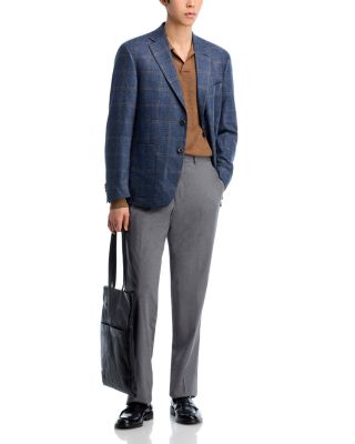 Loro Piana Wool & Silk Fabric Windowpane Unstructured Regular Fit Sport Coat - Exclusive