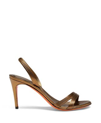 Women's Leather Mid-heel Sandal