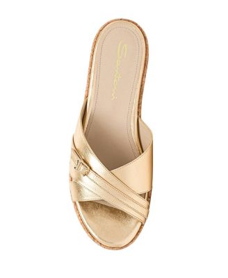 Women's Laminated Leather Wedge