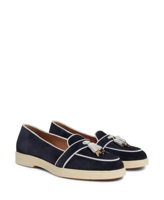Women&#39;s Suede and Leather Tassel Loafer