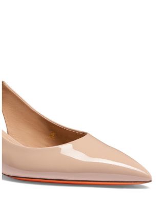 Women's Patent Leather Mid-Heel Slingback