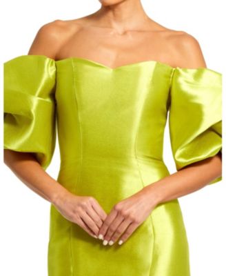 Sweetheart Off The Shoulder Puff Sleeve Gown