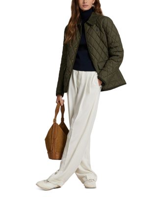 Corduroy Trim Quilted Barn Jacket