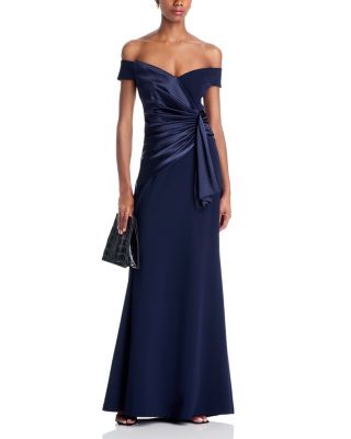 Off-the-Shoulder Ruched Gown