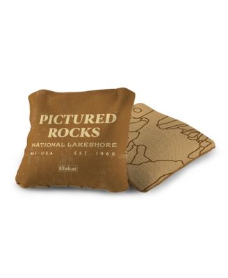 6x6 Pictured Rocks National Park Durasuede + Turbo Polyglide Pilot Versacraft Cornhole Bags