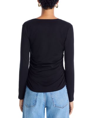 Ruched Waist Square Neck Top - Exclusive