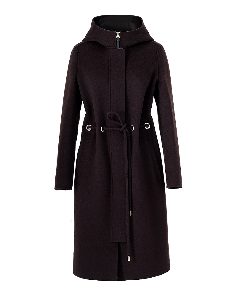 Mackage Blithe Belted Wool Coat In Brown