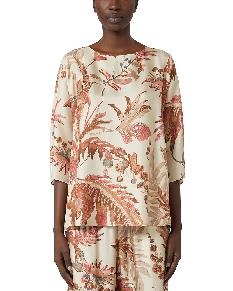 Weekend Max Mara Filippo Silk Top In Multi