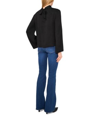 Mock Neck Wide Sleeve Top