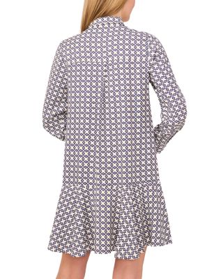 Drop Waist Ruffled Hem Dress