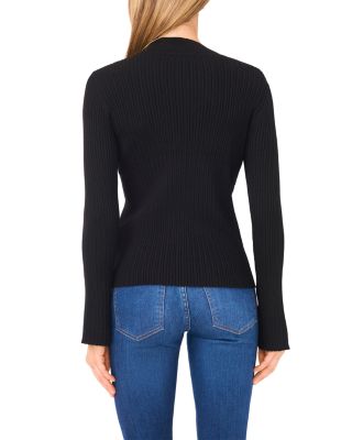 Alivia Mock Neck Button Cuff Sweater