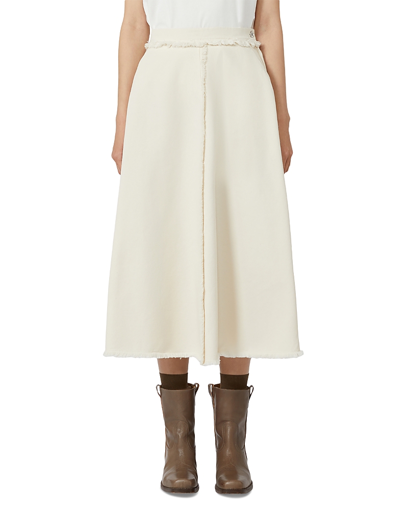 Weekend Max Mara Max Mara Weekend Flared Cotton Skirt In Multi