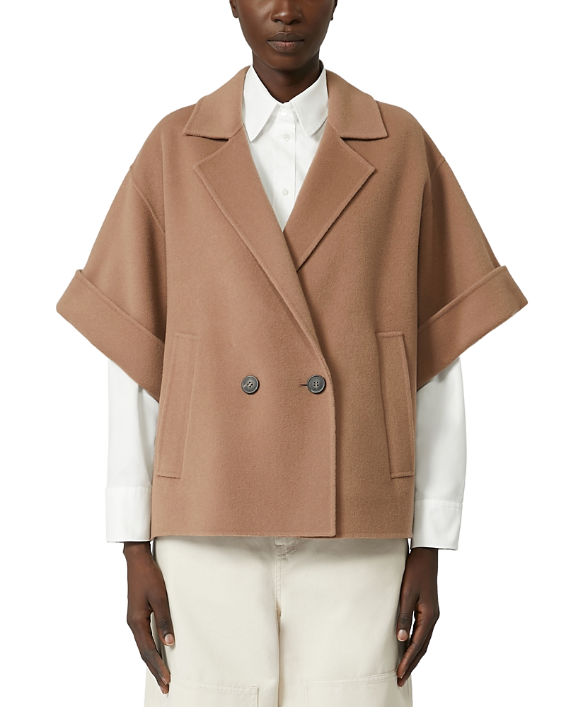 Weekend Max Mara Coat Double-breasted Front Pockets In Brown