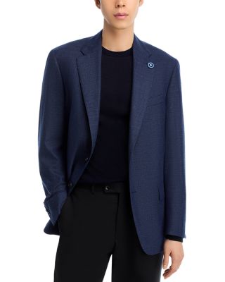 New York Textured Solid Classic Fit Sport Coat