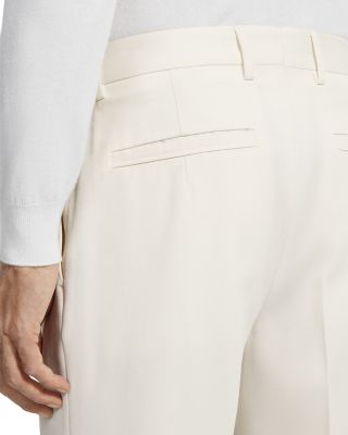 Cotton & Wool Pleated Pants