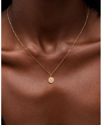  Solid Gold NYC Charm Necklace