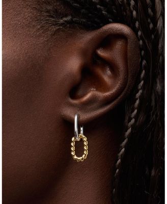  Gold Ash Double Mini Drop Earrings